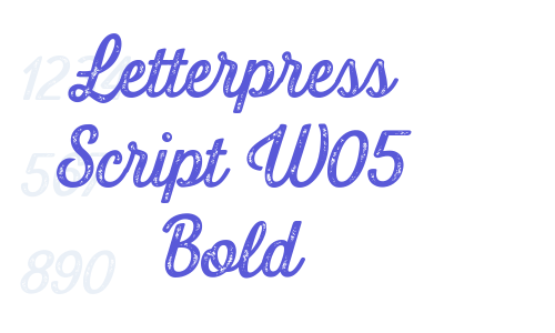 Letterpress Script W05 Bold Font Download