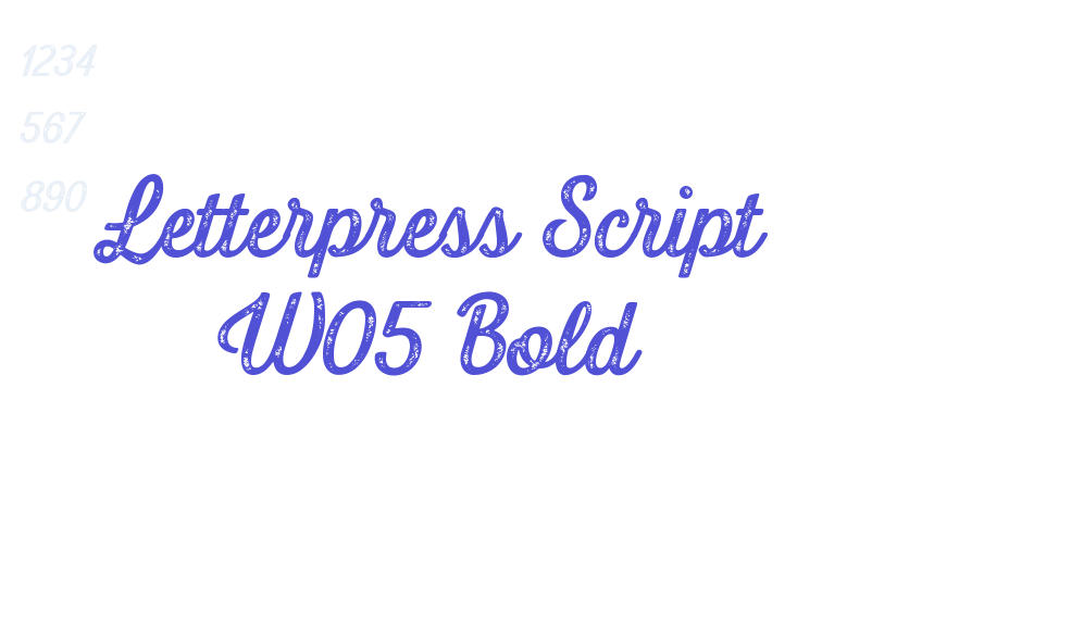 Letterpress Script W05 Bold-font-download