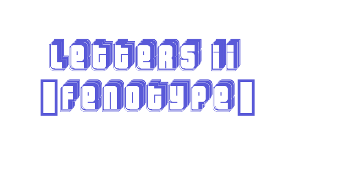 Letters II “Fenotype” Font Download