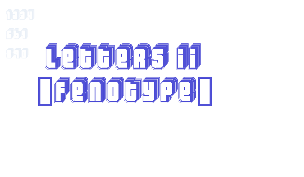 Letters II “Fenotype”-font-download