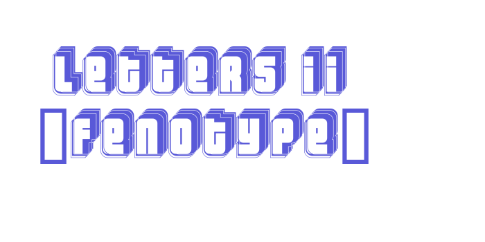 Letters II “Fenotype” Font