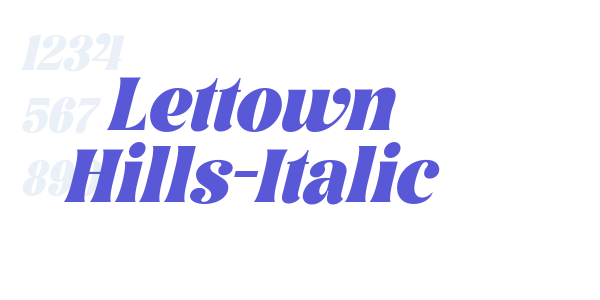 Lettown Hills-Italic font free