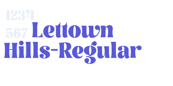 Lettown Hills-Regular font free