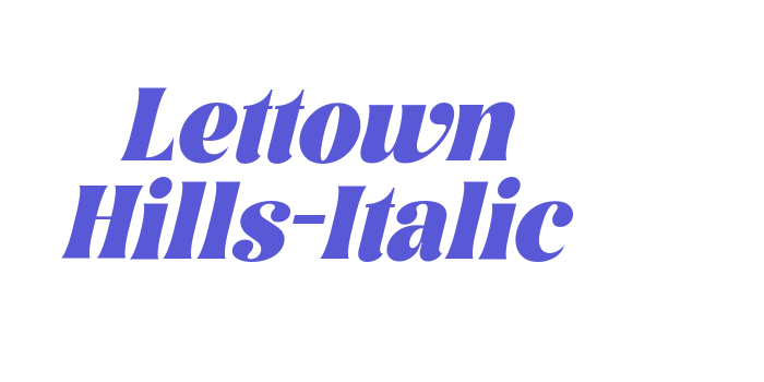 Lettown Hills-Italic Font