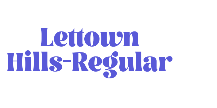 Lettown Hills-Regular Font Download