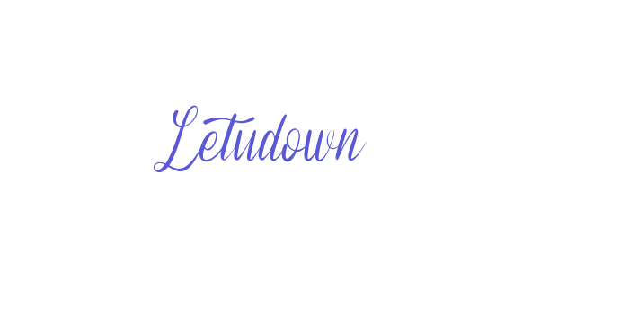 Letudown Font