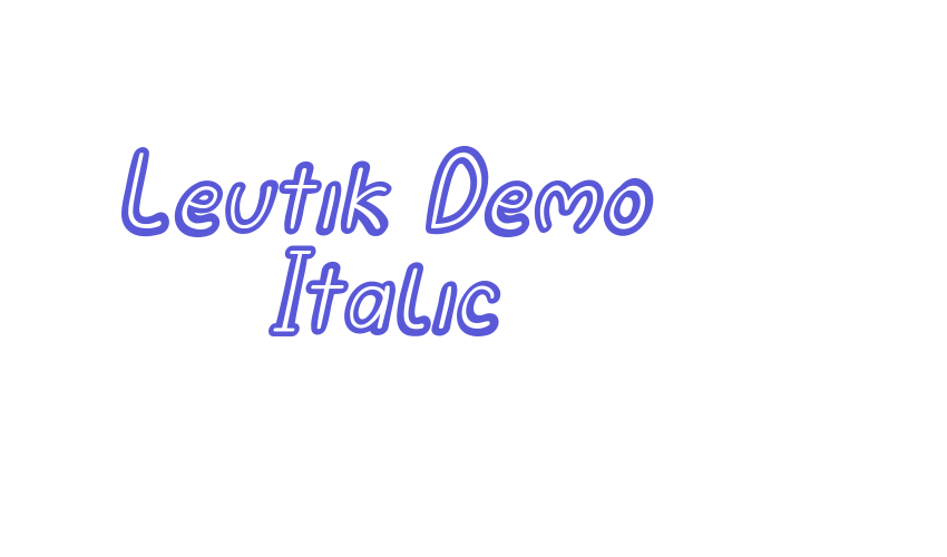 Leutik Demo Italic Font Download