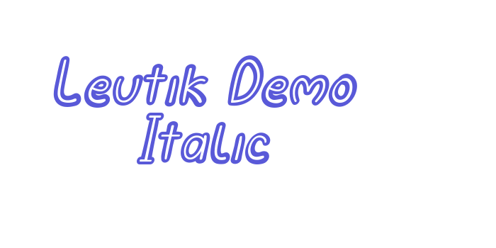 Leutik Demo Italic Font Download