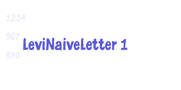 LeviNaiveLetter 1 font