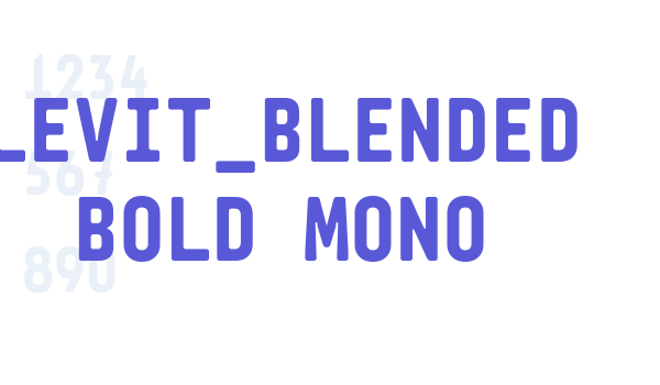 Levit_Blended Bold Mono font free