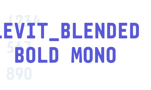 Levit_Blended Bold Mono Font