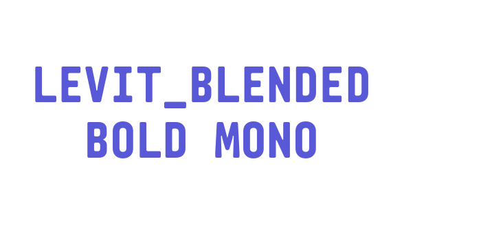 Levit_Blended Bold Mono Font Download