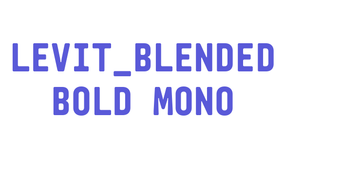 Levit_Blended Bold Mono Font