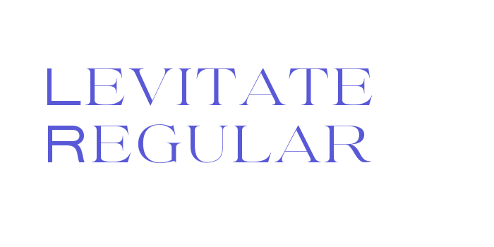 Levitate Regular Font Download