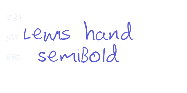 Lewis hand SemiBold font free