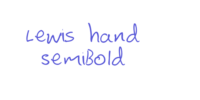 Lewis hand SemiBold Font Download