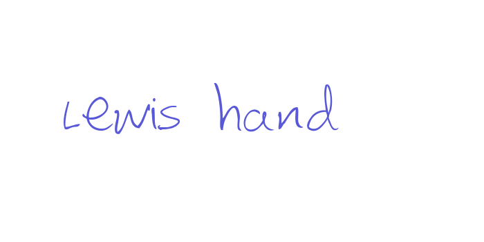 Lewis hand Font Download