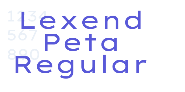 Lexend Peta Regular font free