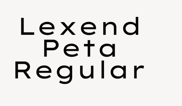 Lexend Peta Regular Font