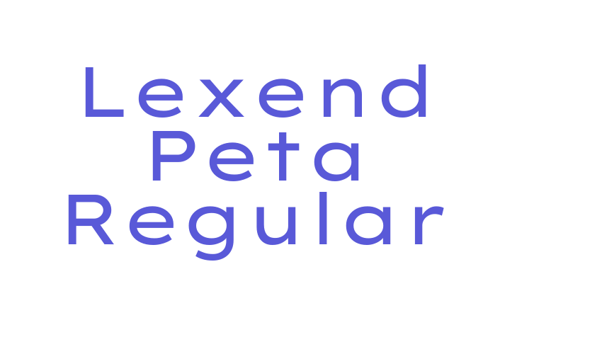 Lexend Peta Regular Font Download