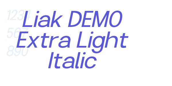 Liak DEMO Extra Light Italic font free