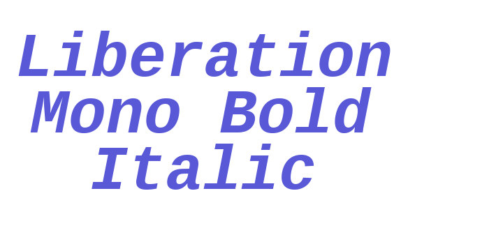 Liberation Mono Bold Italic Font Download