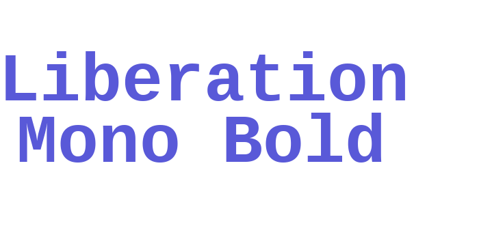 Liberation Mono Bold Font