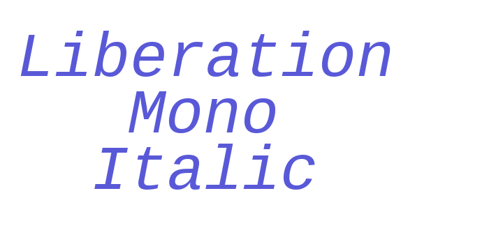 Liberation Mono Italic Font Download