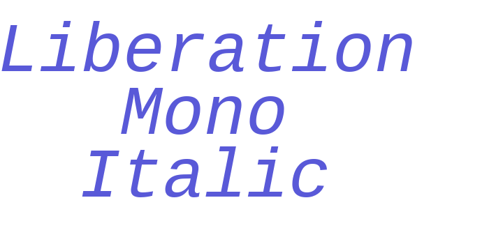 Liberation Mono Italic Font