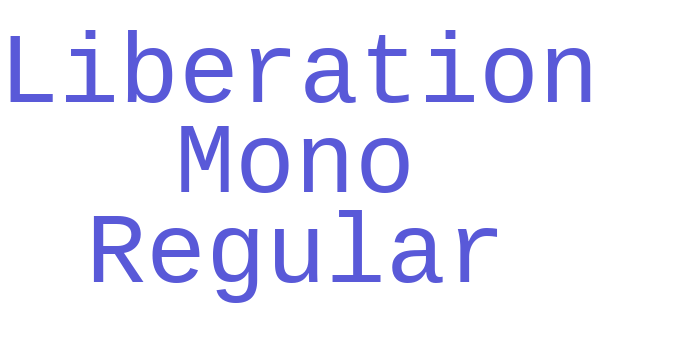 Liberation Mono Regular Font