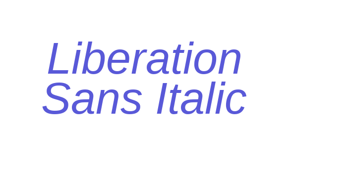 Liberation Sans Italic Font Download