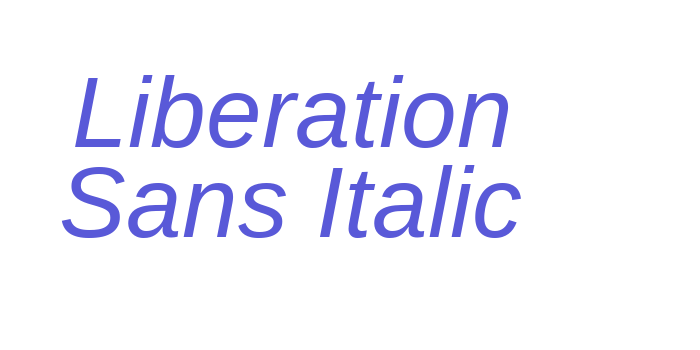 Liberation Sans Italic Font