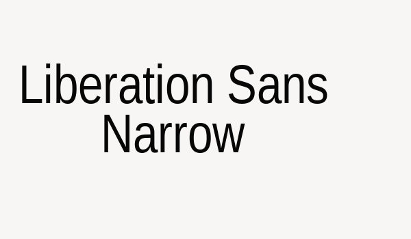 Liberation Sans Narrow Font