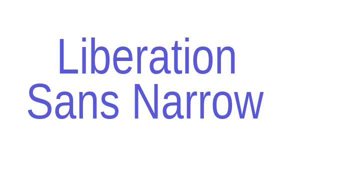 Liberation Sans Narrow Font