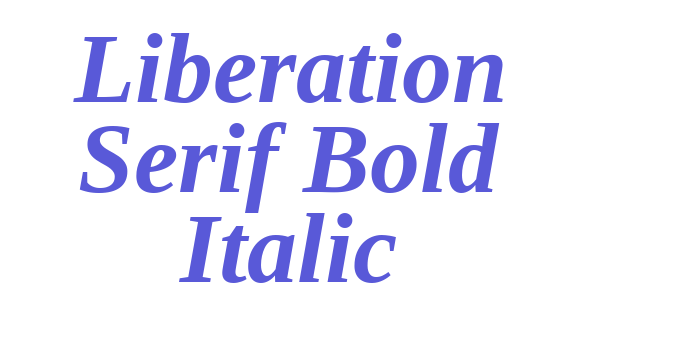 Liberation Serif Bold Italic Font