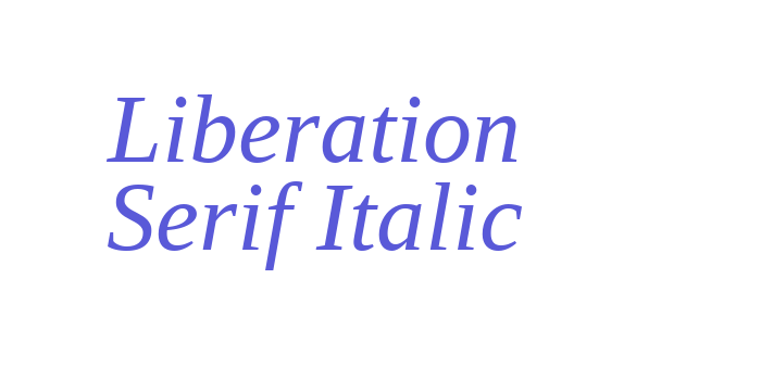 Liberation Serif Italic Font Download