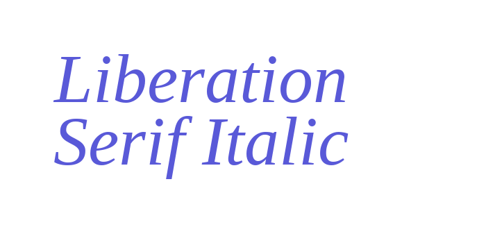 Liberation Serif Italic Font