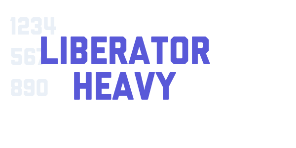 Liberator Heavy font free