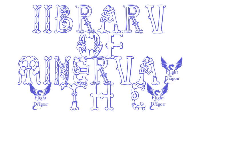 Library of Minerva, 9th c. Font Download