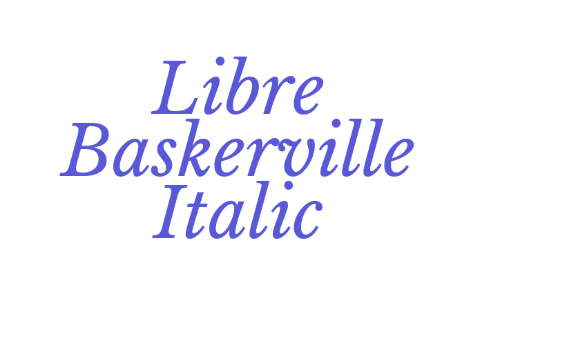 Libre Baskerville Italic Font Download