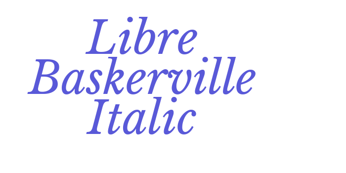 Libre Baskerville Italic Font Download