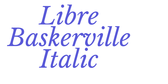 Libre Baskerville Italic Font