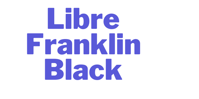 Libre Franklin Black Font