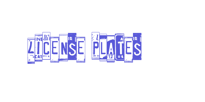 License Plates Font Download