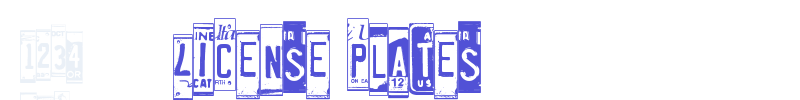 License Plates-font