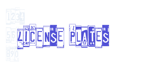 License Plates-font-download