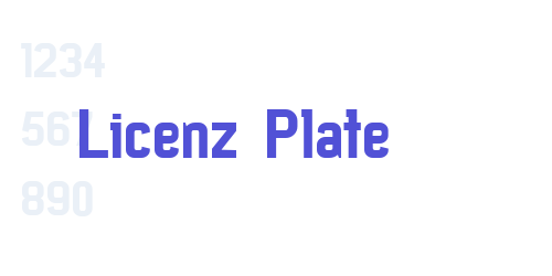 Licenz Plate-font-download