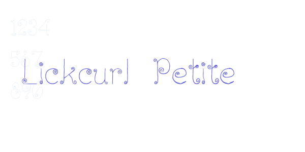 Lickcurl Petite font