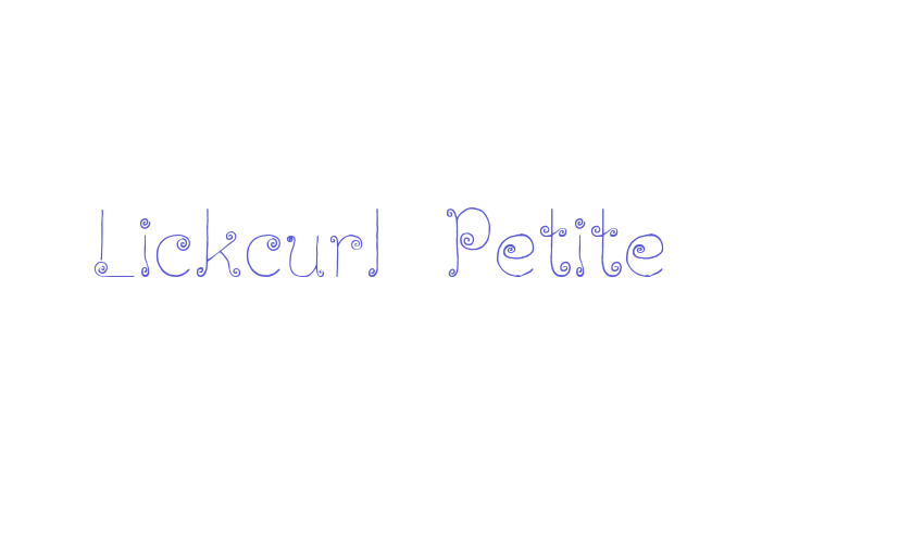 Lickcurl Petite Font Download