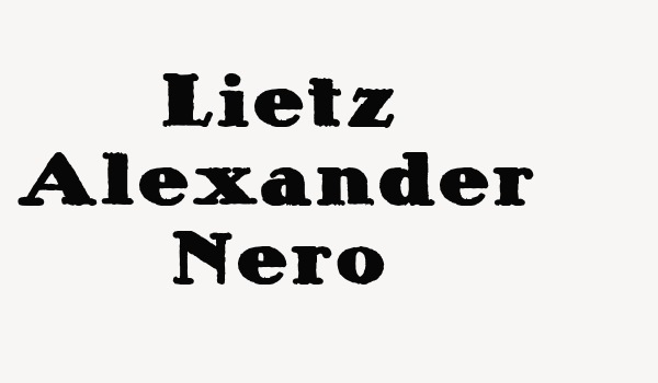 Lietz Alexander Nero Font